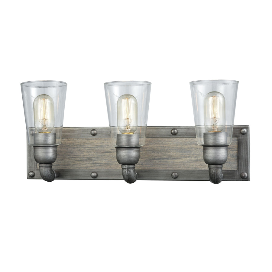 Platform 20 Wide 3-Light Vanity Light - Weathered Zinc Image 1