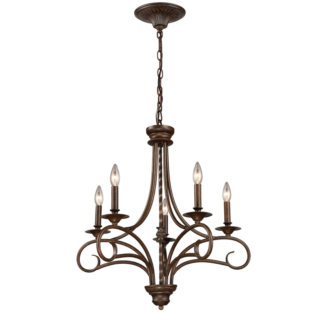 Gloucester 24 Wide 5-Light Chandelier - Weathered Bronze Image 1