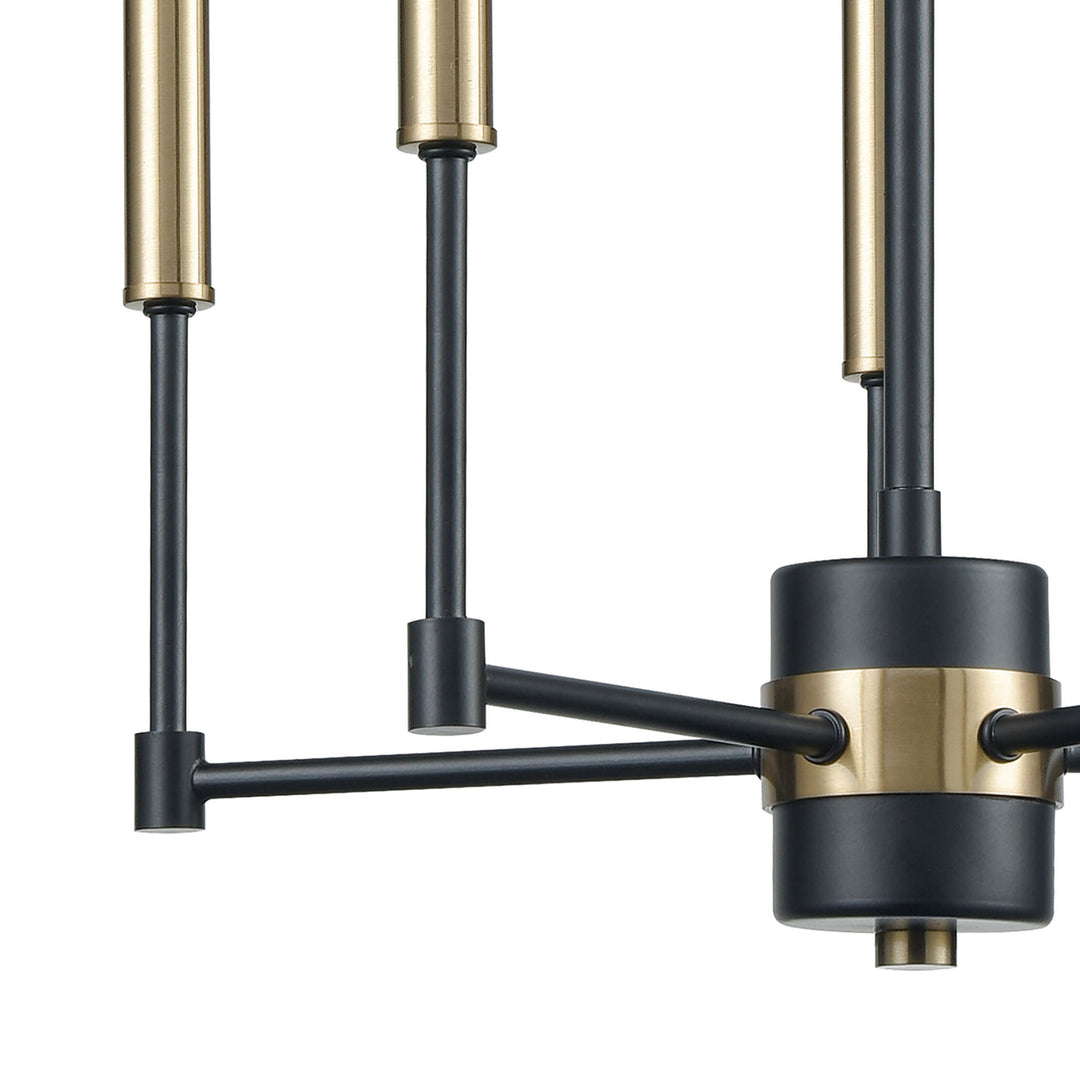 Livingston 17 Wide 5-Light Chandelier - Matte Black Image 2