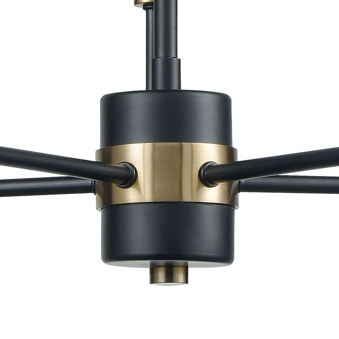 Livingston 17 Wide 5-Light Chandelier - Matte Black Image 4