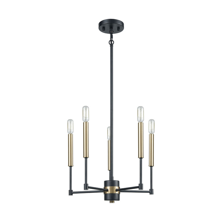 Livingston 17 Wide 5-Light Chandelier - Matte Black Image 5