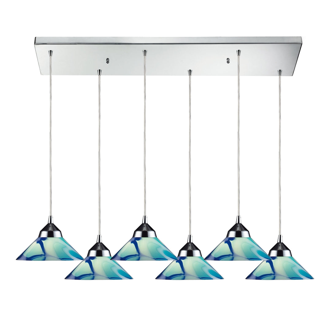 Refraction 30 Wide 6-Light Pendant [1477/1CAR-ELK] Image 1