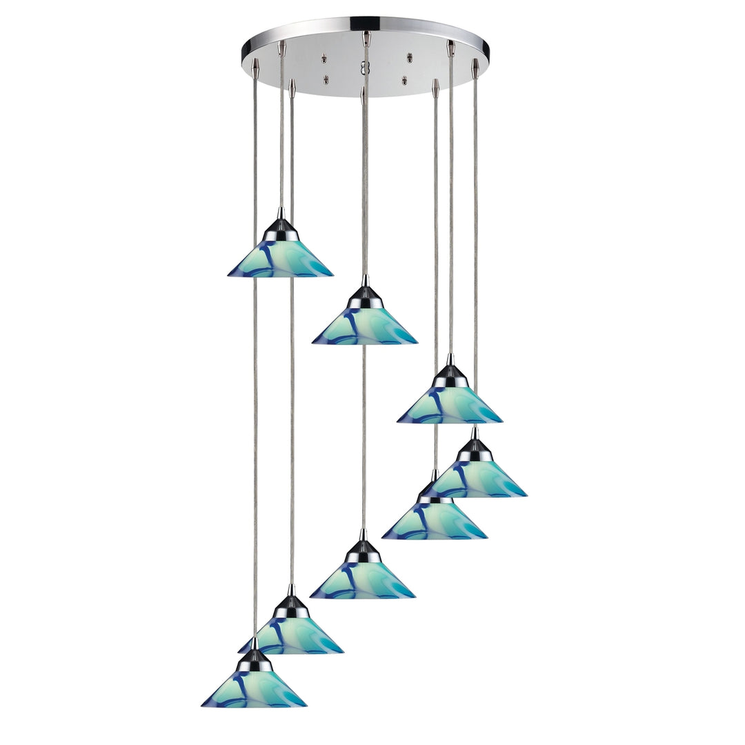 Refraction 30 Wide 6-Light Pendant [1477/1CAR-ELK] Image 3