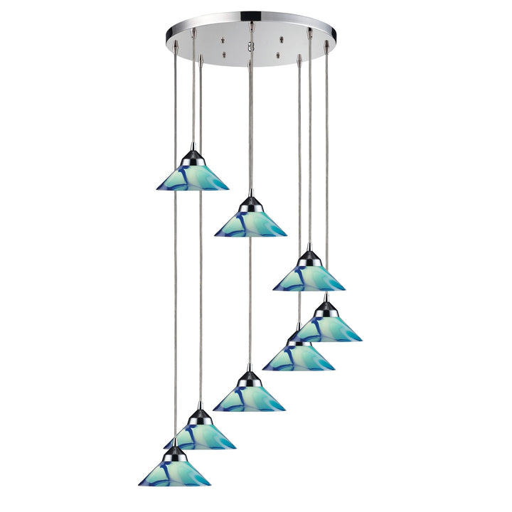 Refraction 30 Wide 6-Light Pendant [1477/1CAR-ELK] Image 1