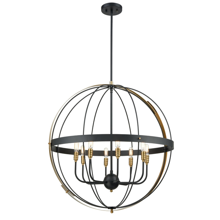 Caldwell 32 Wide 8-Light Chandelier - Matte Black Image 1