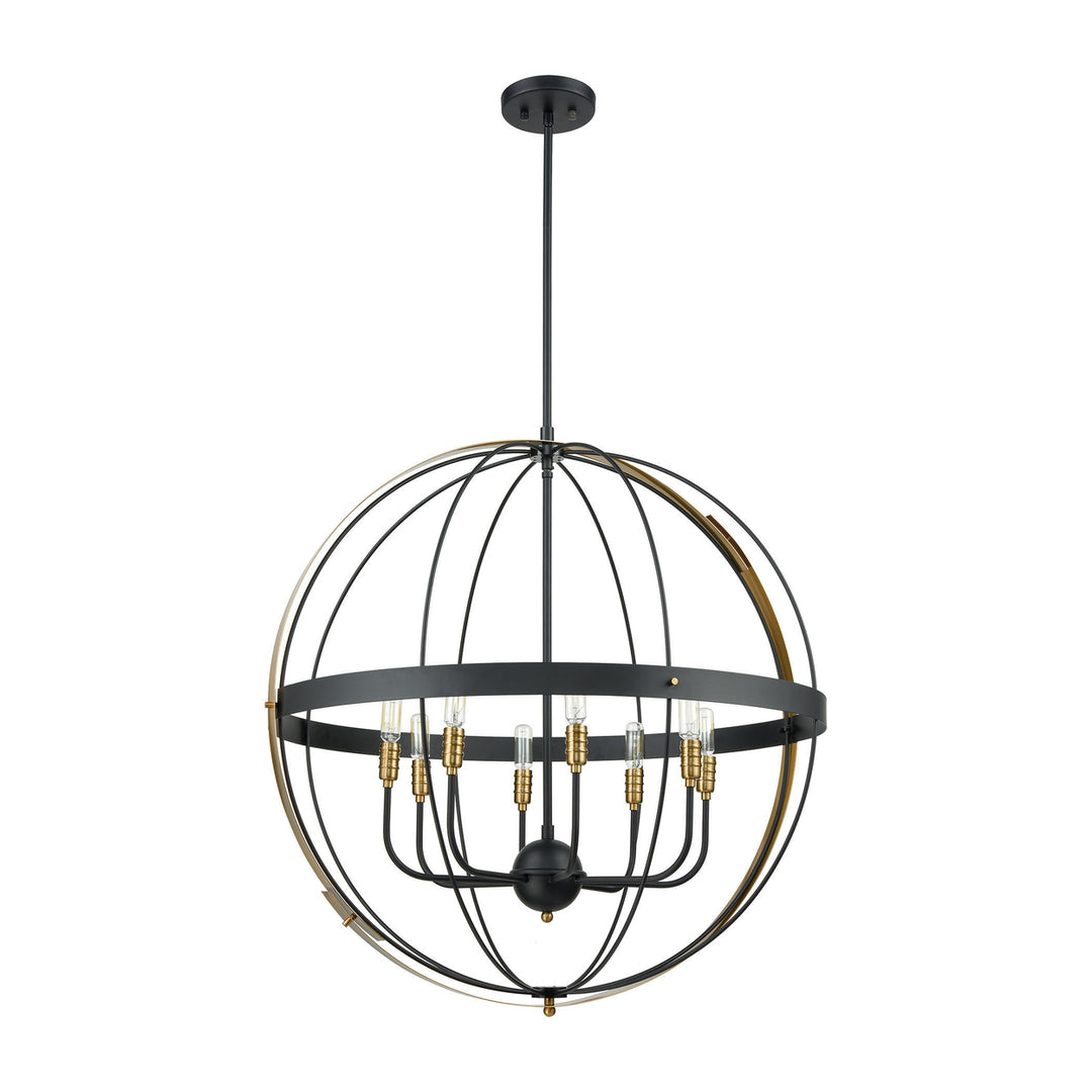 Caldwell 32 Wide 8-Light Chandelier - Matte Black Image 5