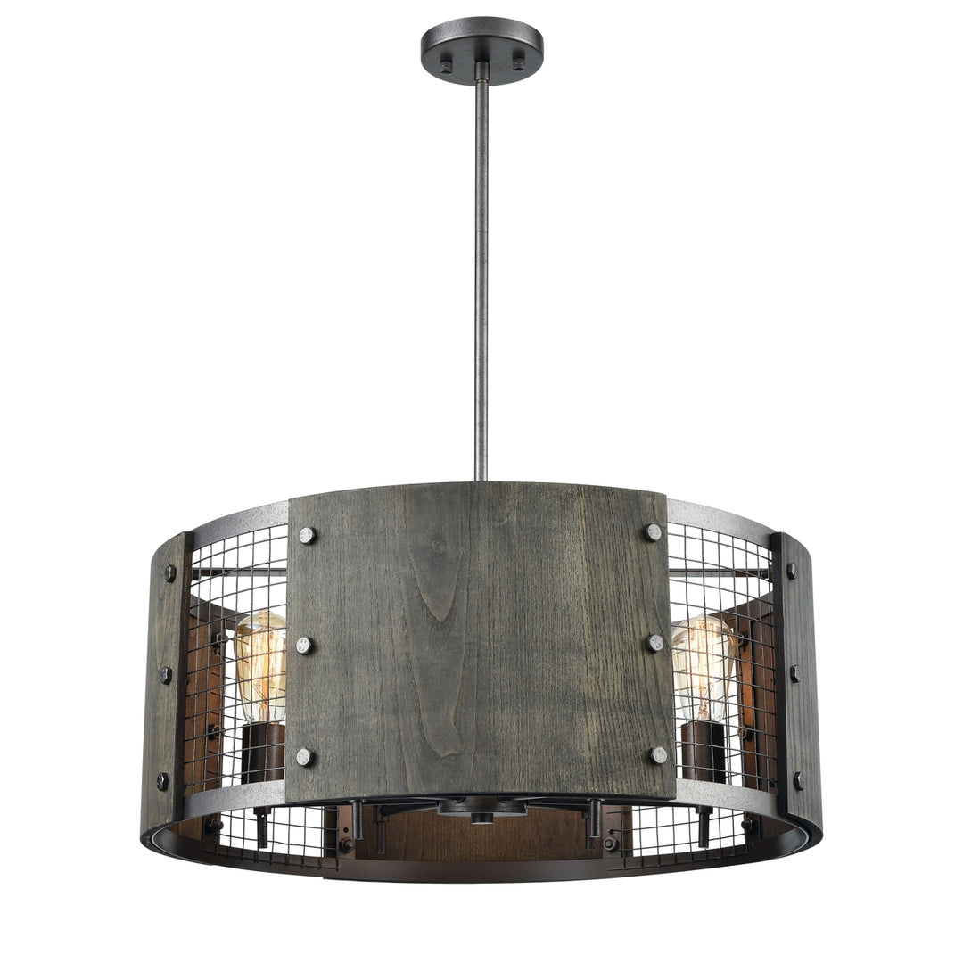 Halstead 24 Wide 6-Light Chandelier - Ash Gray Image 1