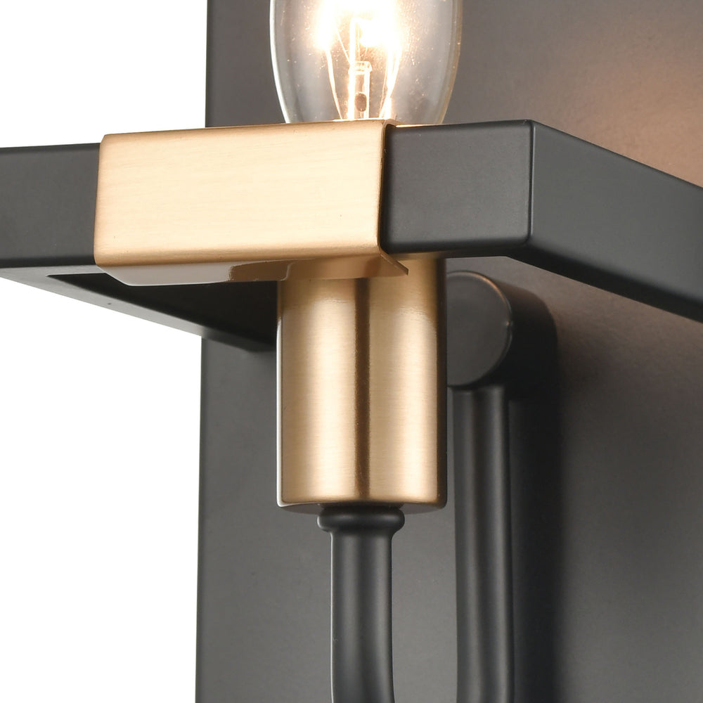 Heathrow 8 High 1-Light Sconce - Matte Black Image 2