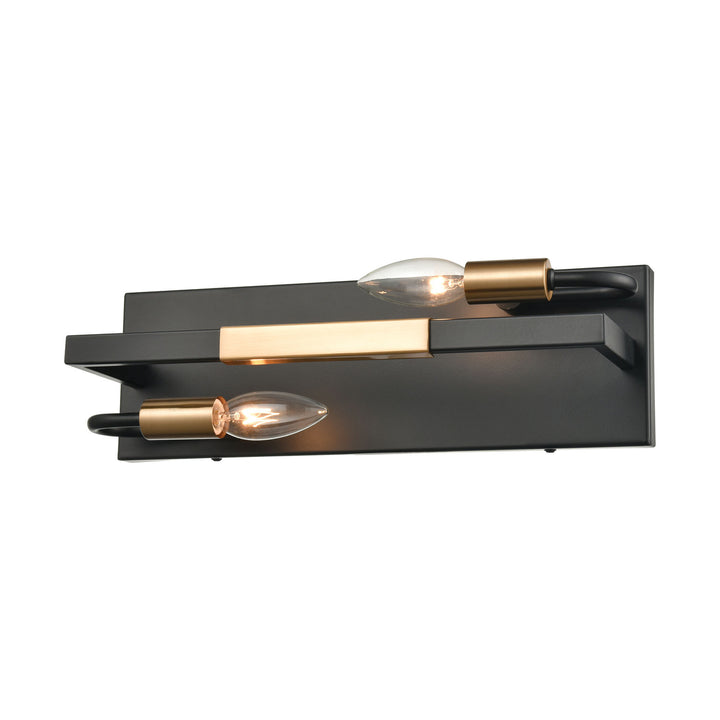 Heathrow 15 Wide 2-Light Vanity Light - Matte Black Image 2