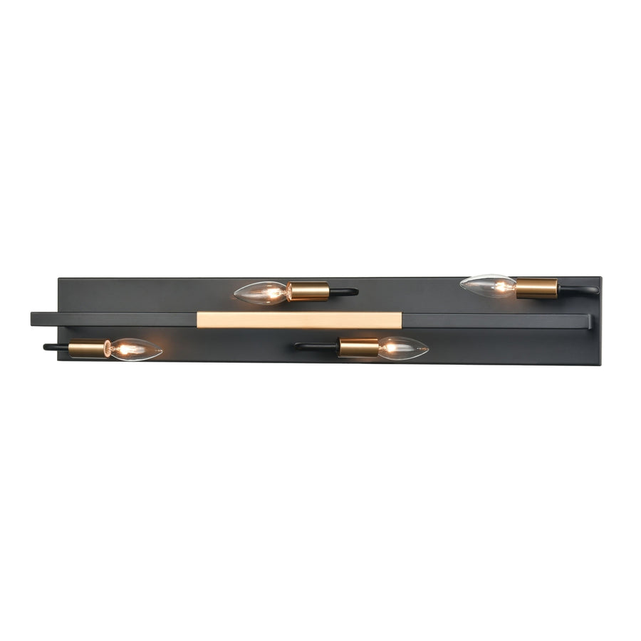 Heathrow 31 Wide 4-Light Vanity Light - Matte Black Image 1