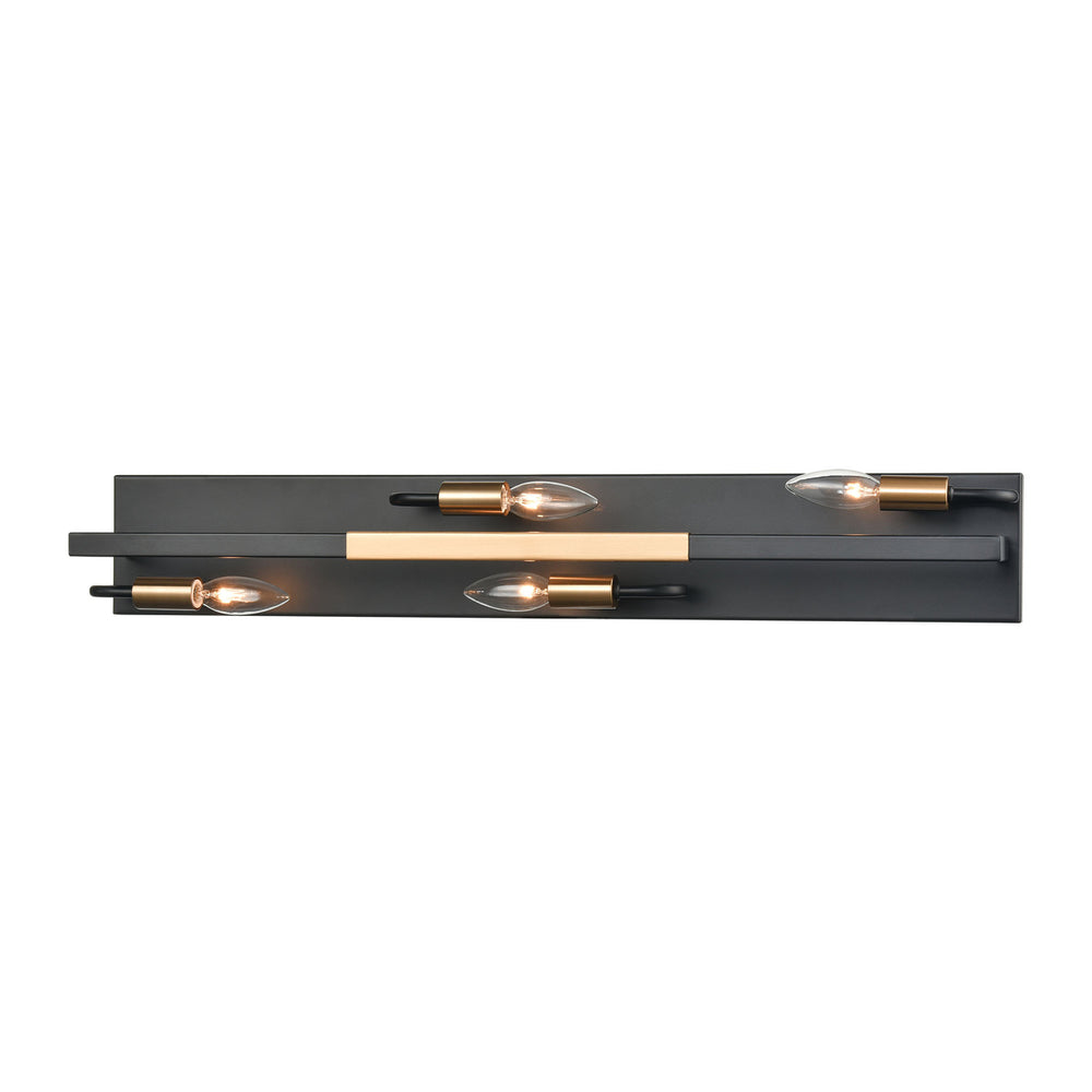 Heathrow 31 Wide 4-Light Vanity Light - Matte Black Image 2