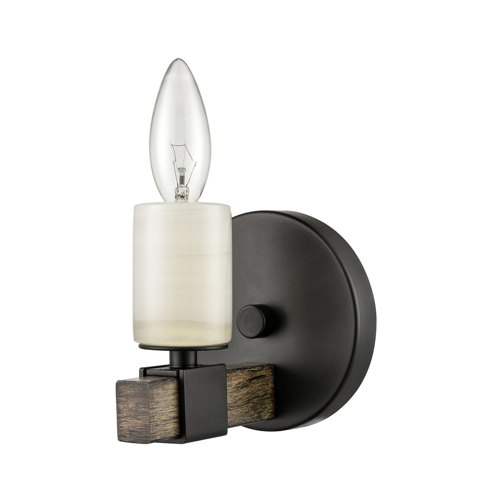 Stone Manor 5 High 1-Light Sconce - Matte Black Image 2