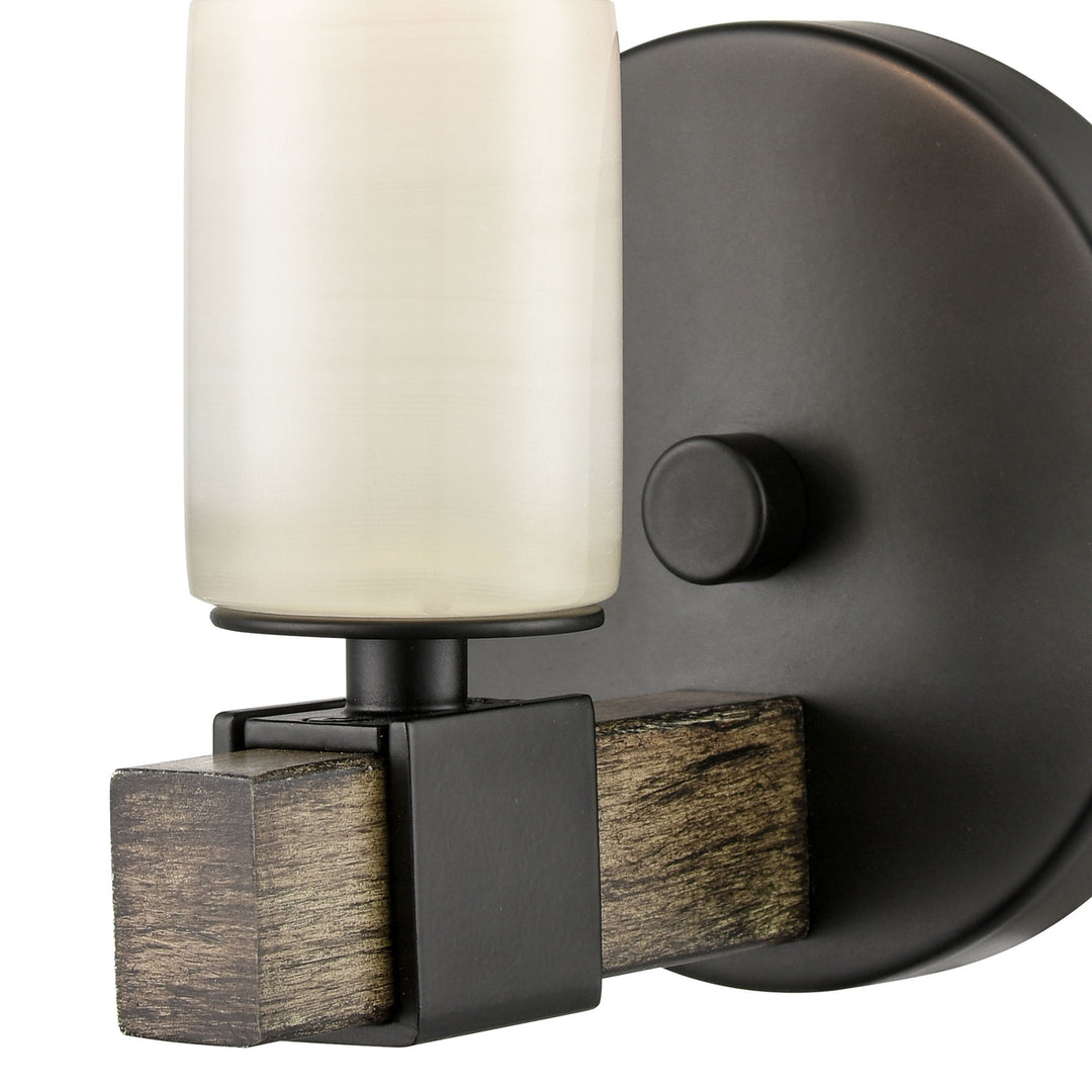 Stone Manor 5 High 1-Light Sconce - Matte Black Image 4