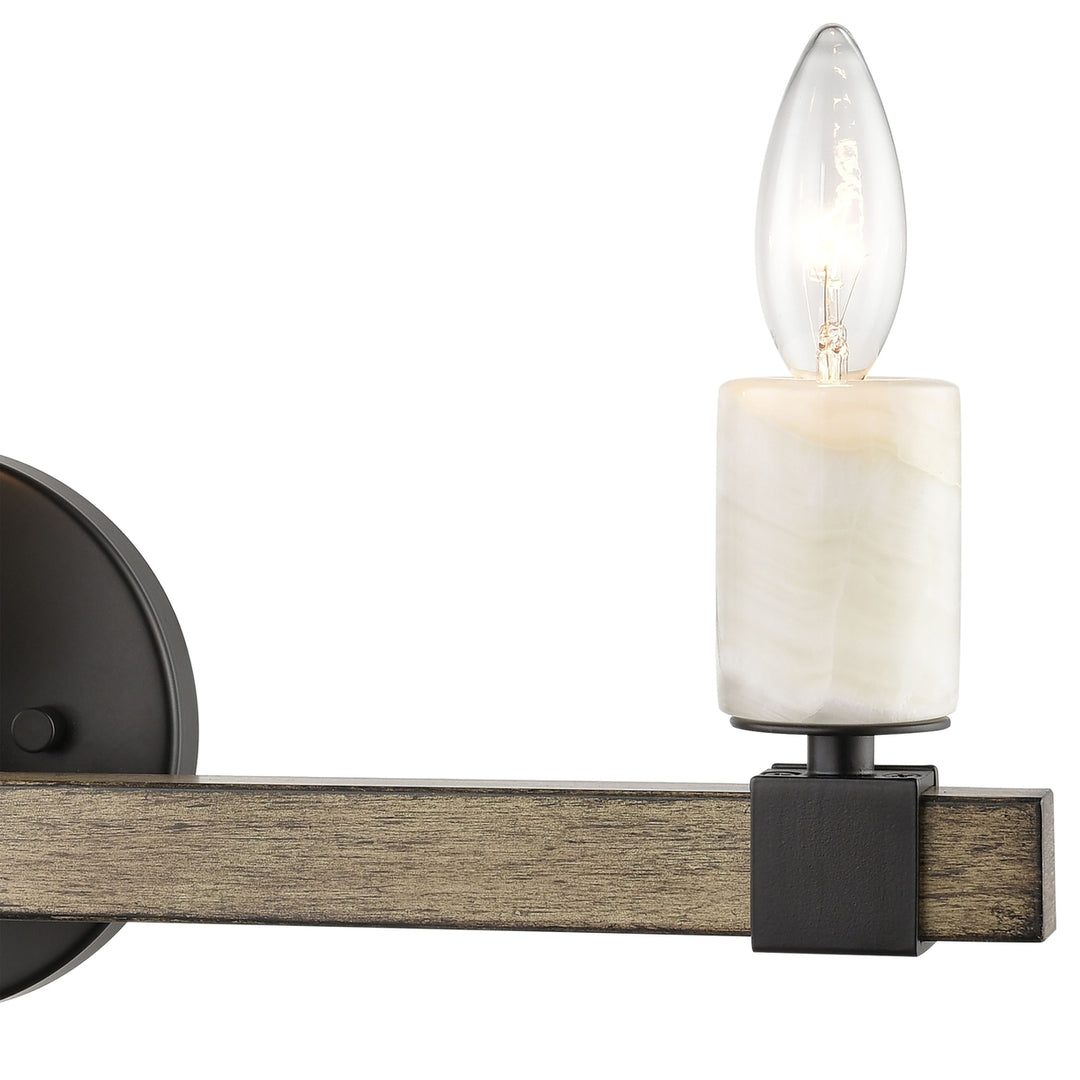 Stone Manor 21 Wide 3-Light Vanity Light - Matte Black Image 3