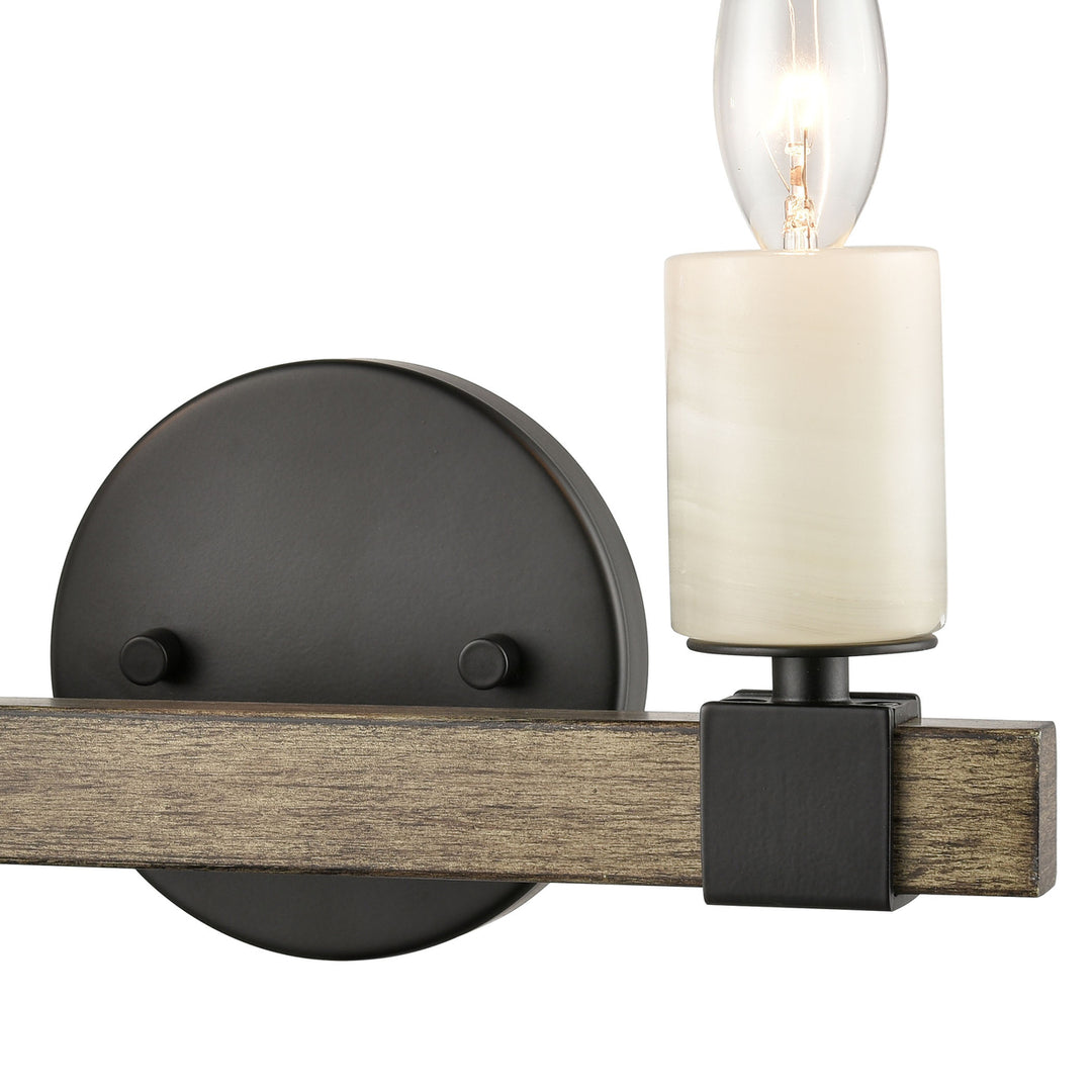 Stone Manor 12 Wide 2-Light Vanity Light - Matte Black Image 4