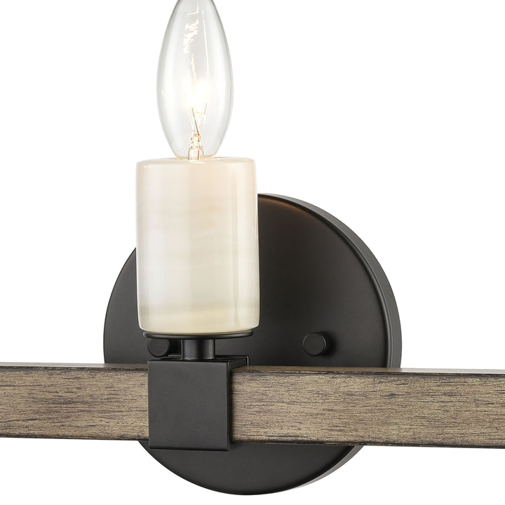 Stone Manor 21 Wide 3-Light Vanity Light - Matte Black Image 4