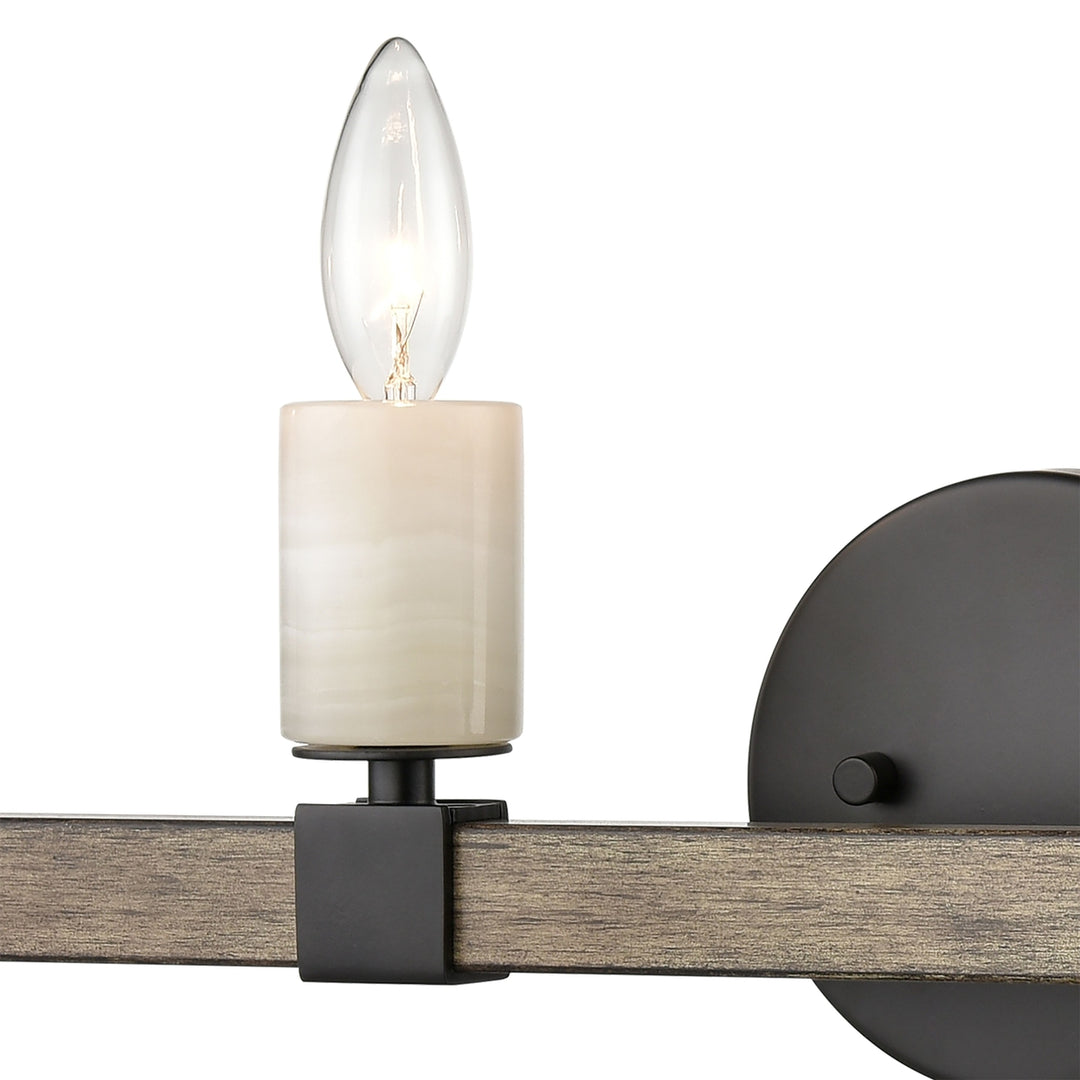 Stone Manor 30 Wide 4-Light Vanity Light - Matte Black Image 3