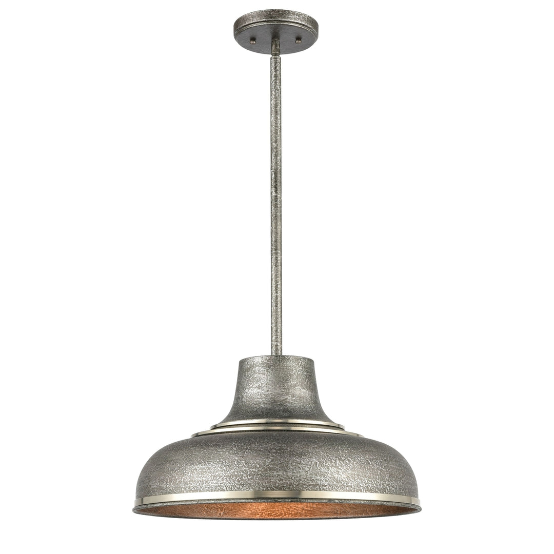 Kerin 16 Wide 1-Light Pendant - Textured Silver Gray Image 1