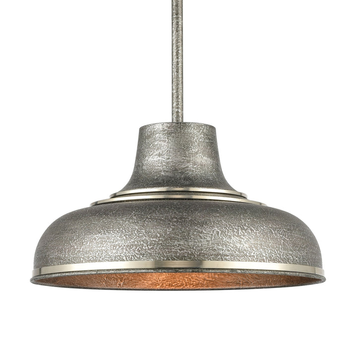 Kerin 16 Wide 1-Light Pendant - Textured Silver Gray Image 4