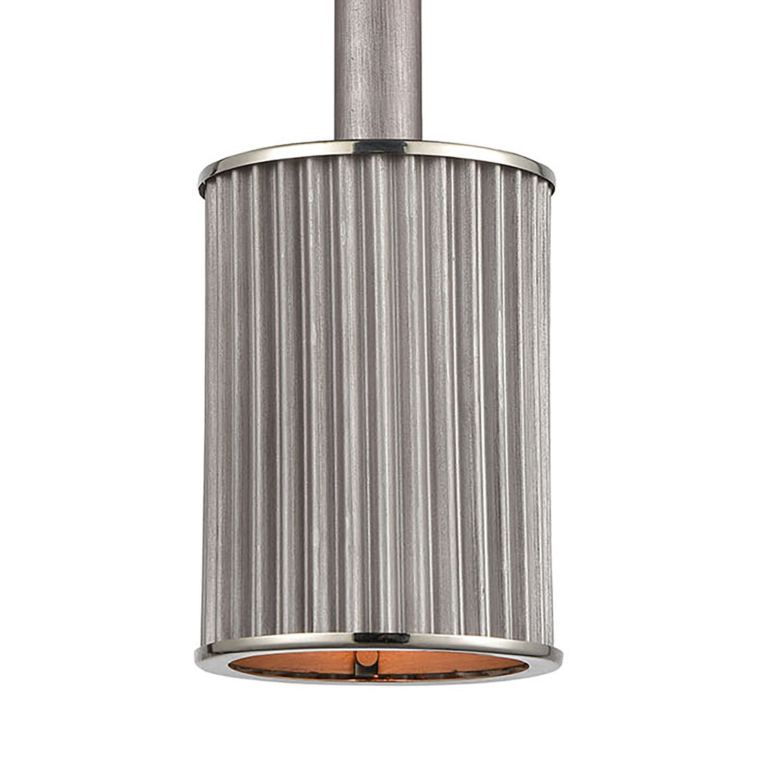 Corrugated Steel 6 Wide 1-Light Mini Pendant - Weathered Zinc Image 3