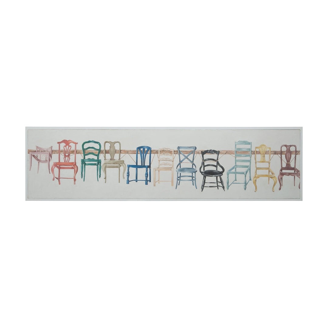 Chair Display - Hand-painted Art on Canvas Image 1