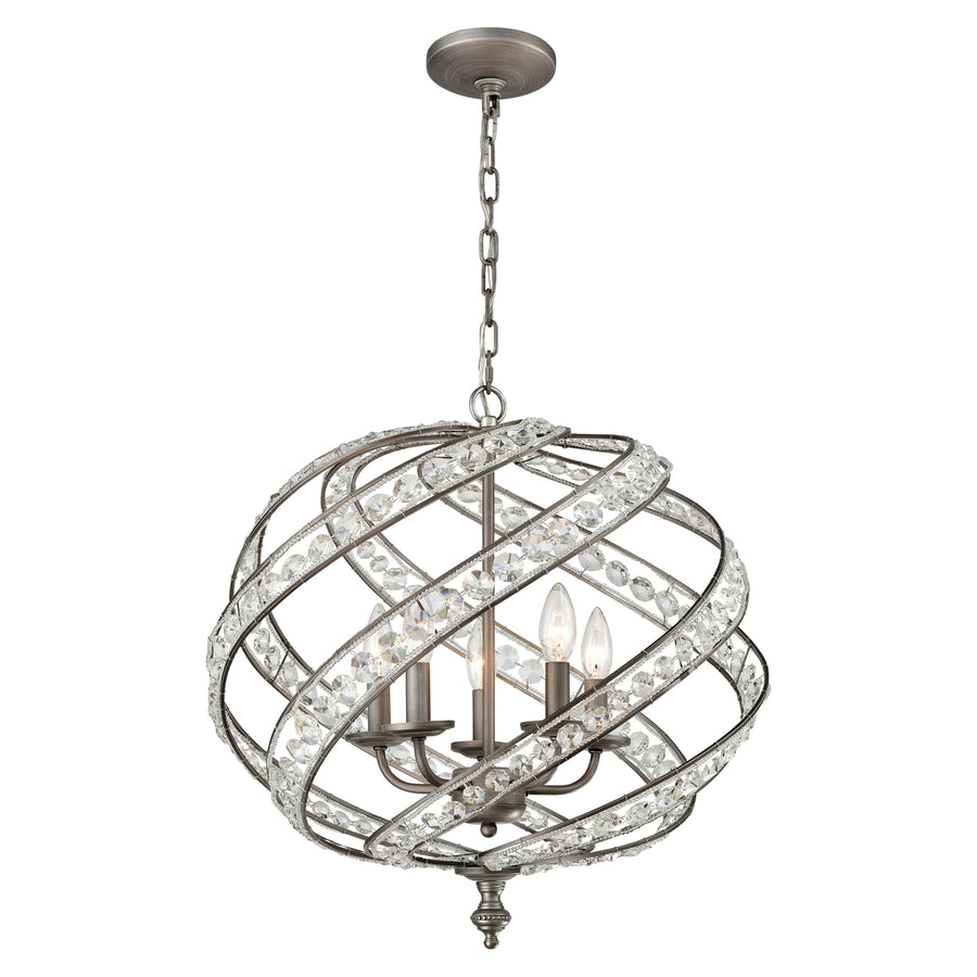 Renaissance 21 Wide 5-Light Chandelier - Weathered Zinc Image 1