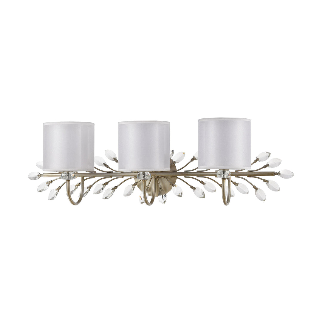 Asbury 34 Wide 3-Light Vanity Light - Aged Silver Image 2