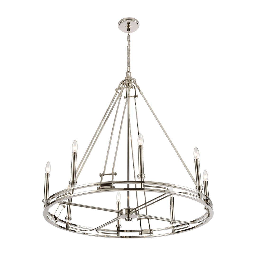 Bergamo 8-Light Chandelier in Polished Nickel Image 2