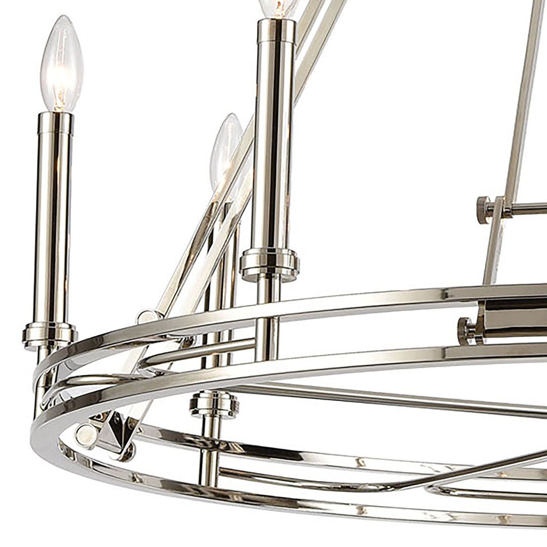 Bergamo 8-Light Chandelier in Polished Nickel Image 3