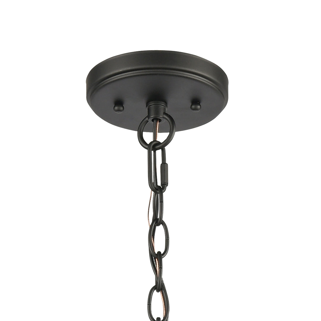 Woodbridge 24 Wide 6-Light Chandelier - Matte Black Image 4