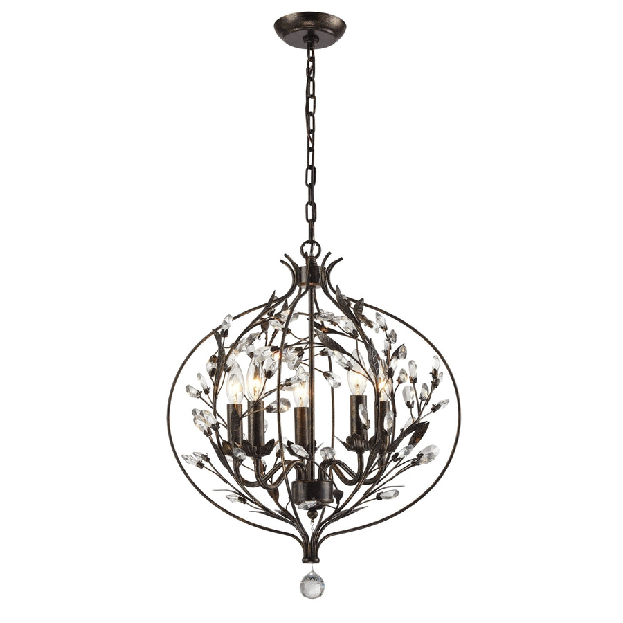 Circeo 20 Wide 5-Light Chandelier - Deep Rust Image 1