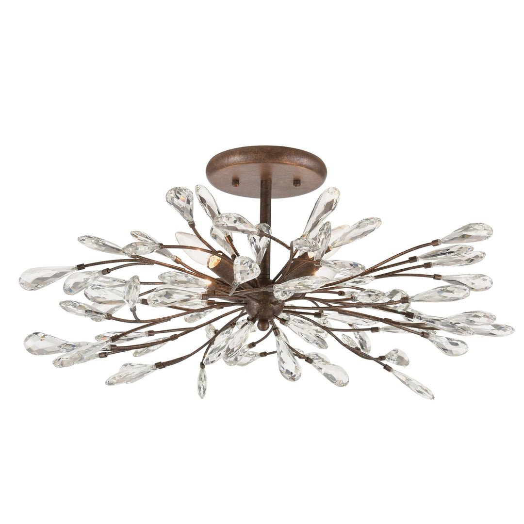 Crislett 28 Wide 4-Light Semi Flush Mount - Sunglow Bronze Image 1