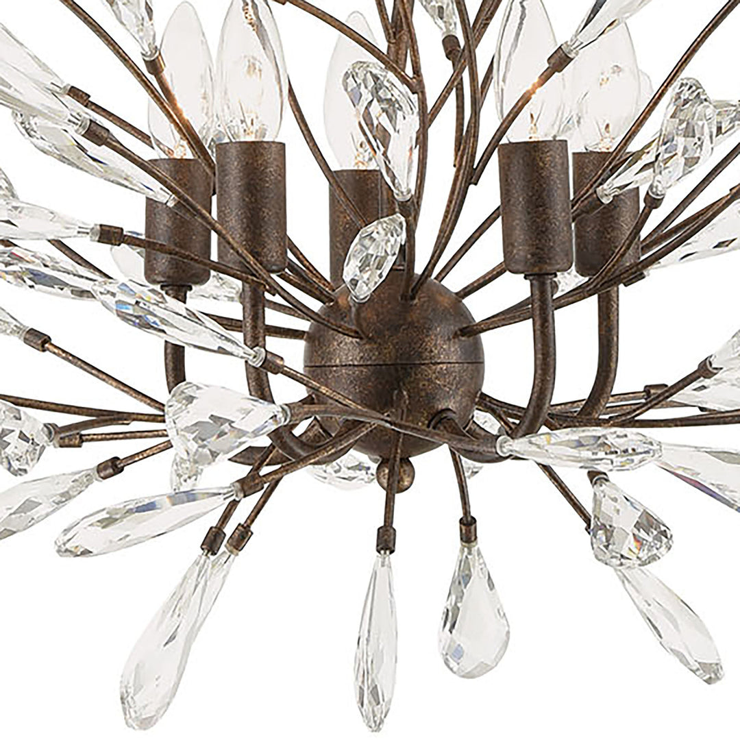 Crislett 25 Wide 5-Light Chandelier - Sunglow Bronze Image 4