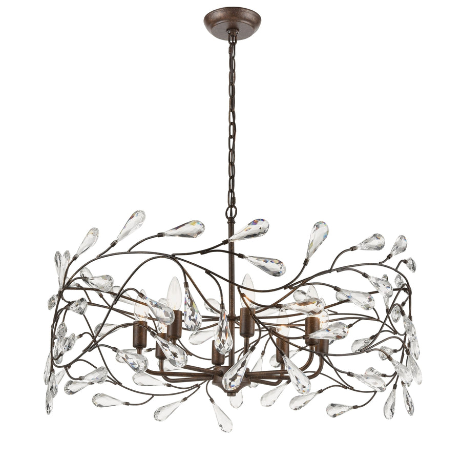 Crislett 31 Wide 8-Light Chandelier - Sunglow Bronze Image 1