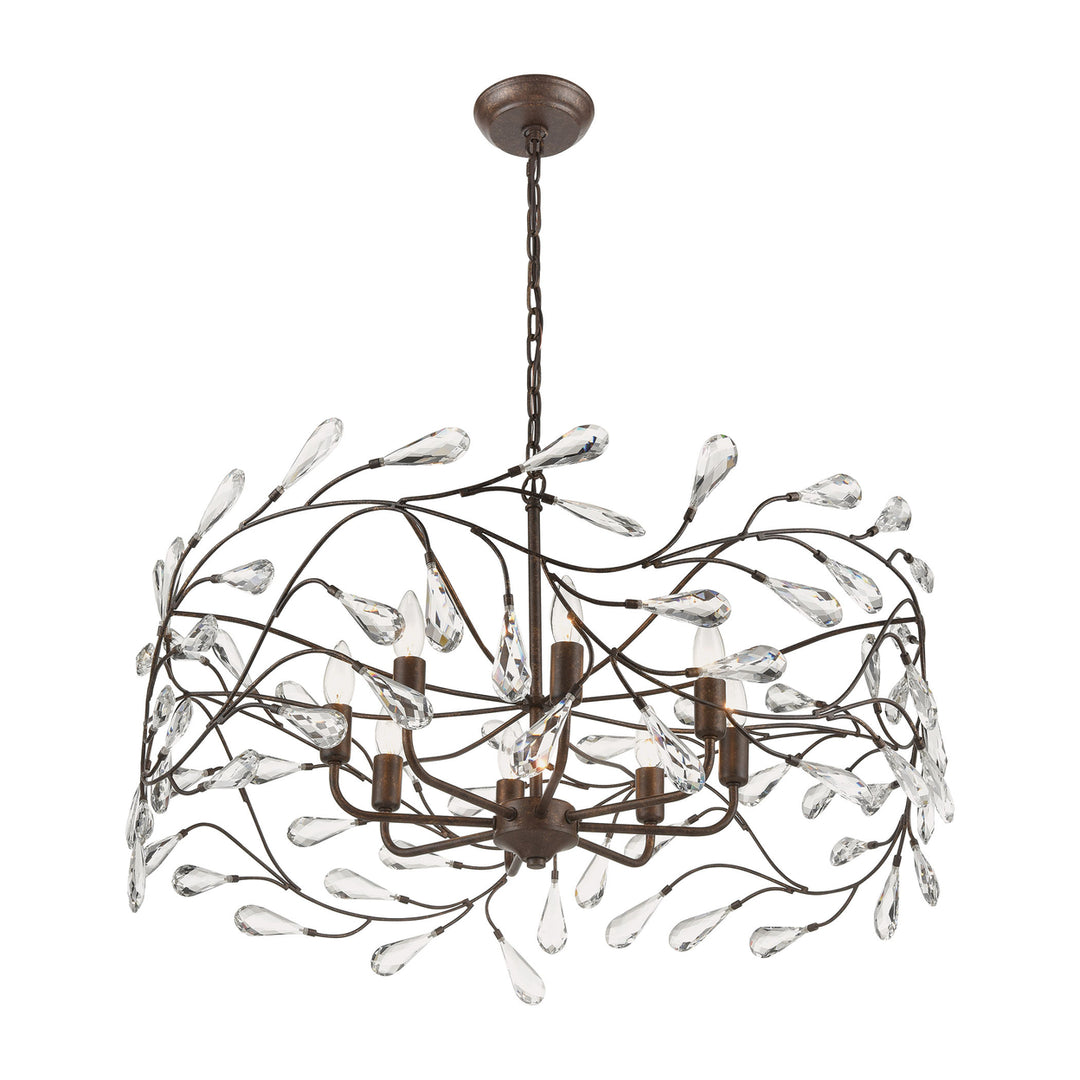 Crislett 31 Wide 8-Light Chandelier - Sunglow Bronze Image 2