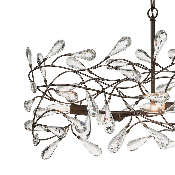 Crislett 43 Wide 6-Light Linear Chandelier - Sunglow Bronze Image 3