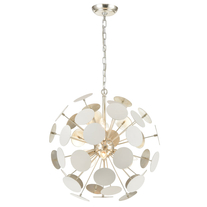 Modish 21 Wide 6-Light Chandelier - Matte White Image 1