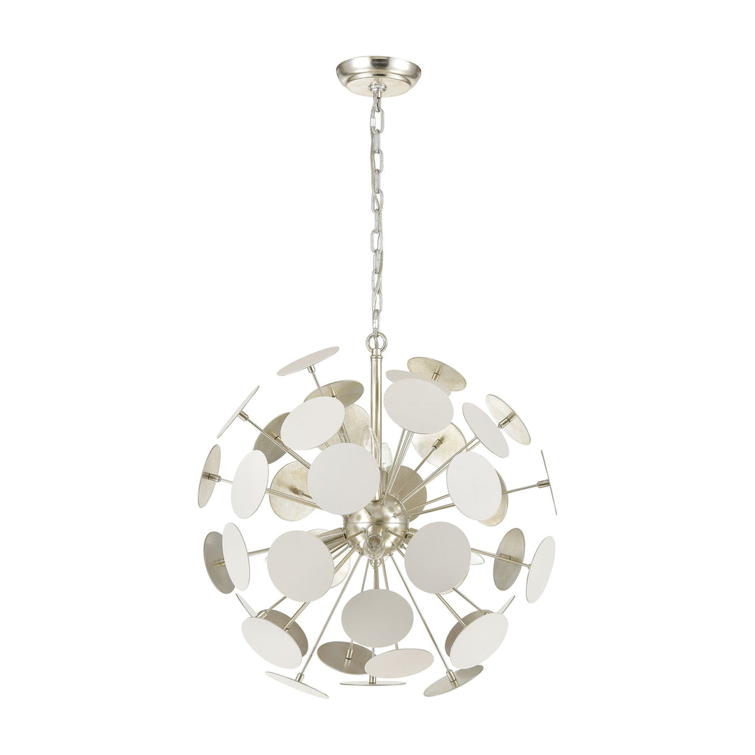 Modish 21 Wide 6-Light Chandelier - Matte White Image 2