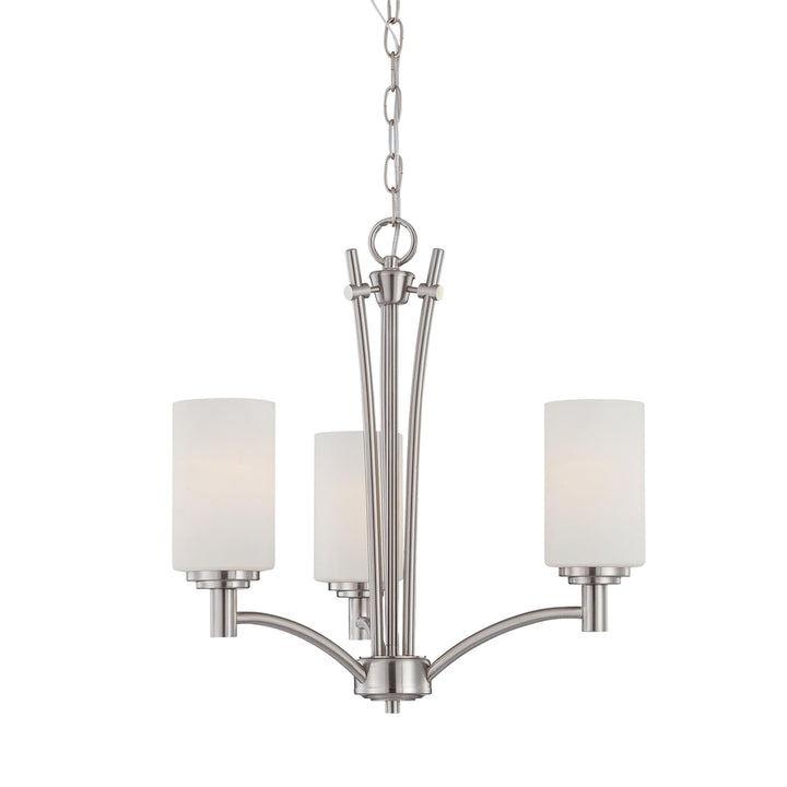 Pittman 20 Wide 3-Light Chandelier - Brushed Nickel Image 1