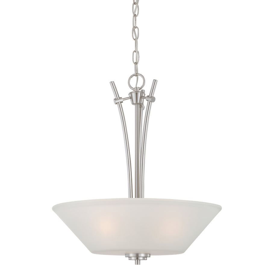 Pittman 18 Wide 3-Light Pendant - Brushed Nickel Image 1