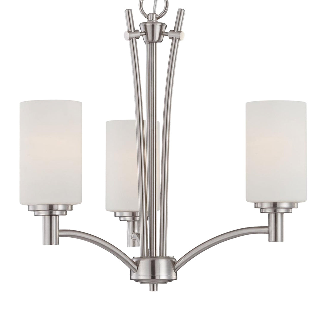 Pittman 20 Wide 3-Light Chandelier - Brushed Nickel Image 3