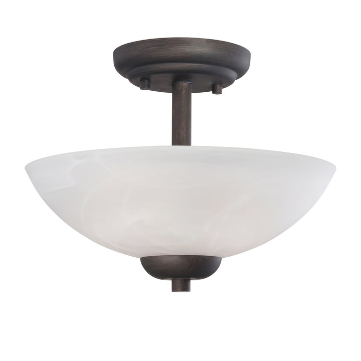 Tia 11.75 Wide 2-Light Semi Flush Mount - Painted Bronze Image 1