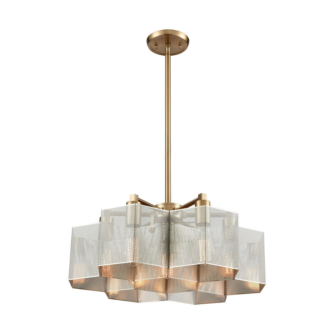 Compartir 20 Wide 7-Light Chandelier - Polished Nickel Image 1