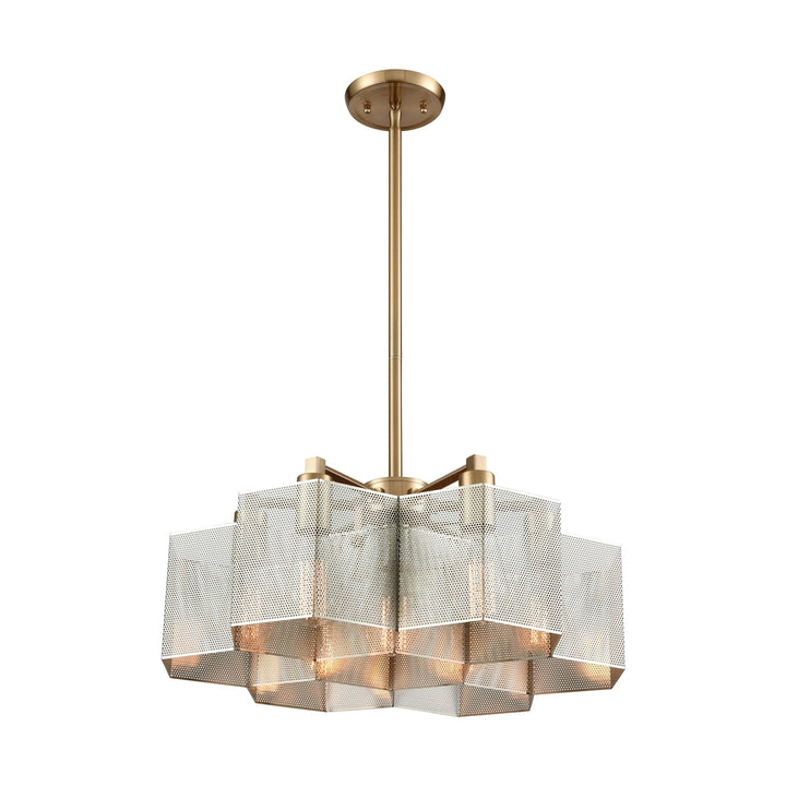 Compartir 20 Wide 7-Light Chandelier - Polished Nickel Image 1