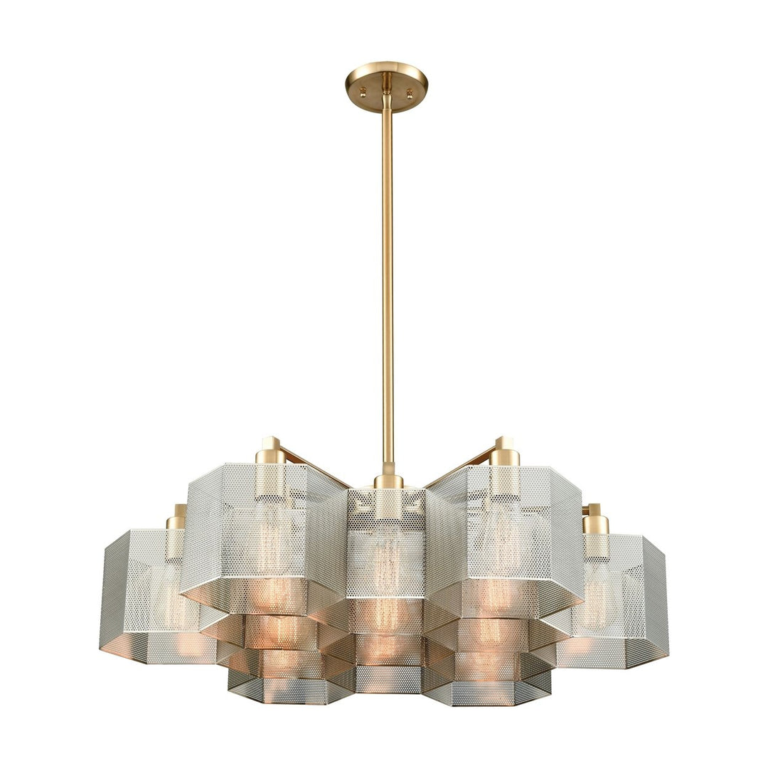 Compartir 30 Wide 13-Light Chandelier - Polished Nickel Image 1