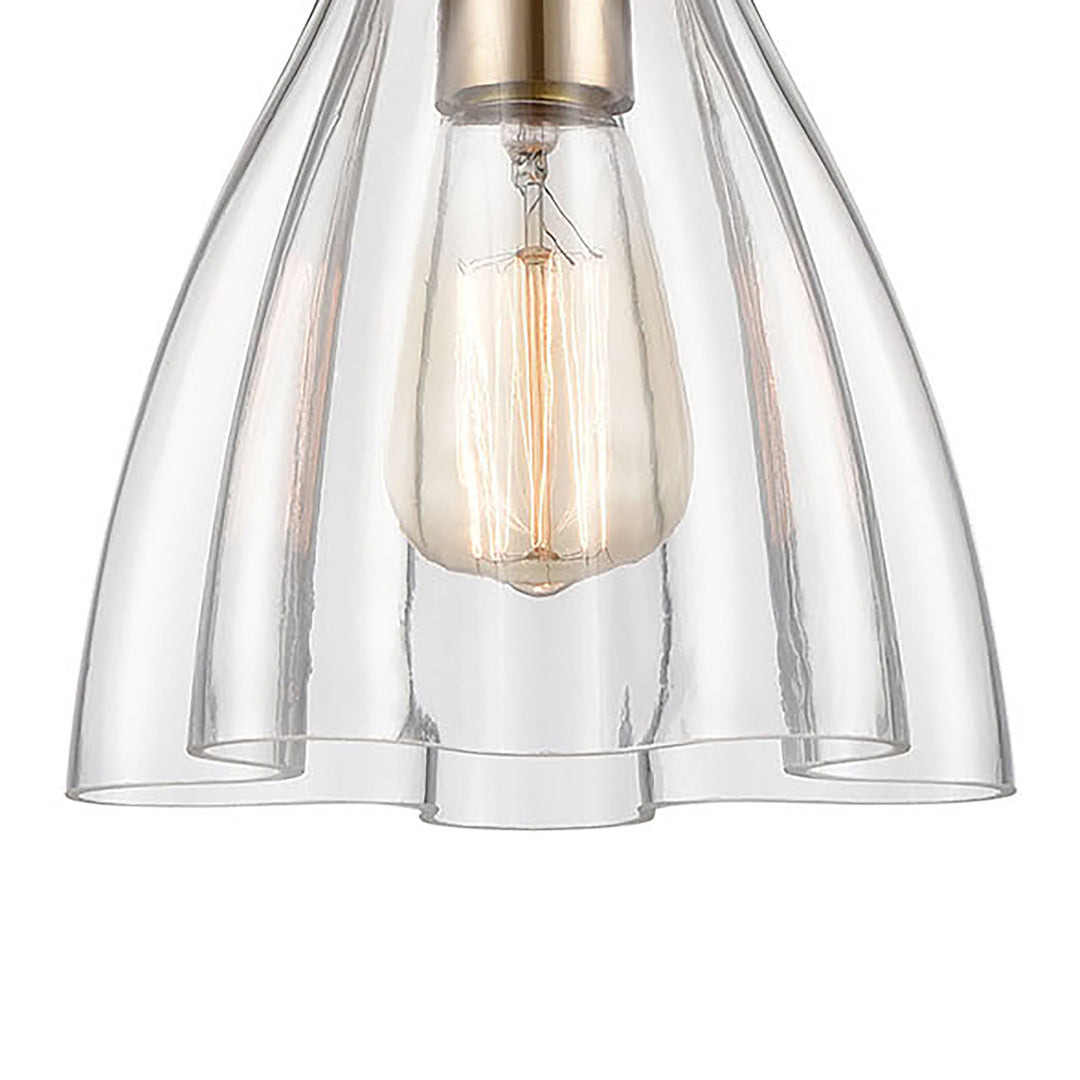 Matilda 8 Wide 1-Light Mini Pendant - Satin Brass Image 2