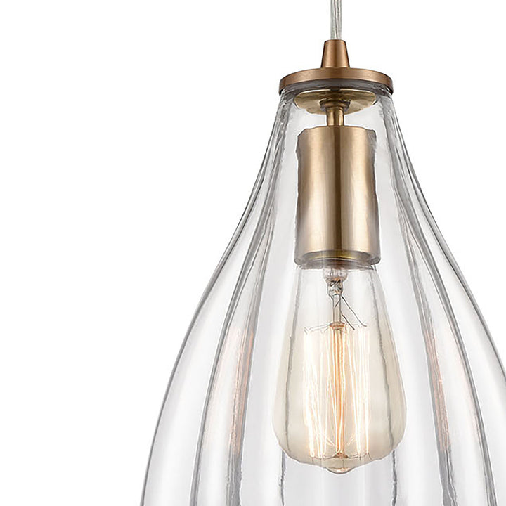 Matilda 8 Wide 1-Light Mini Pendant - Satin Brass Image 3