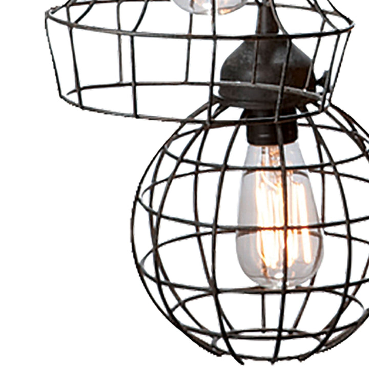 Wire 6 Wide 5-Light Multi Pendant - Oil Rubbed Bronze Image 4