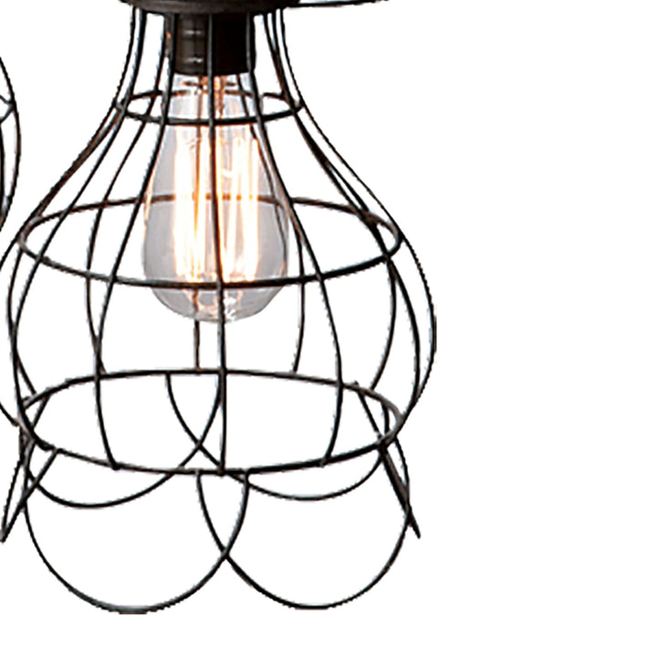 Wire 6 Wide 5-Light Multi Pendant - Oil Rubbed Bronze Image 5