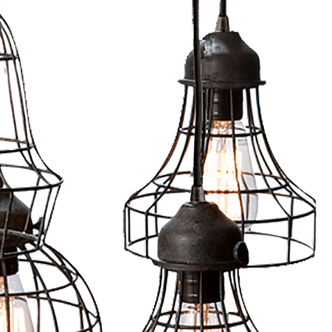 Wire 6 Wide 5-Light Multi Pendant - Oil Rubbed Bronze Image 6